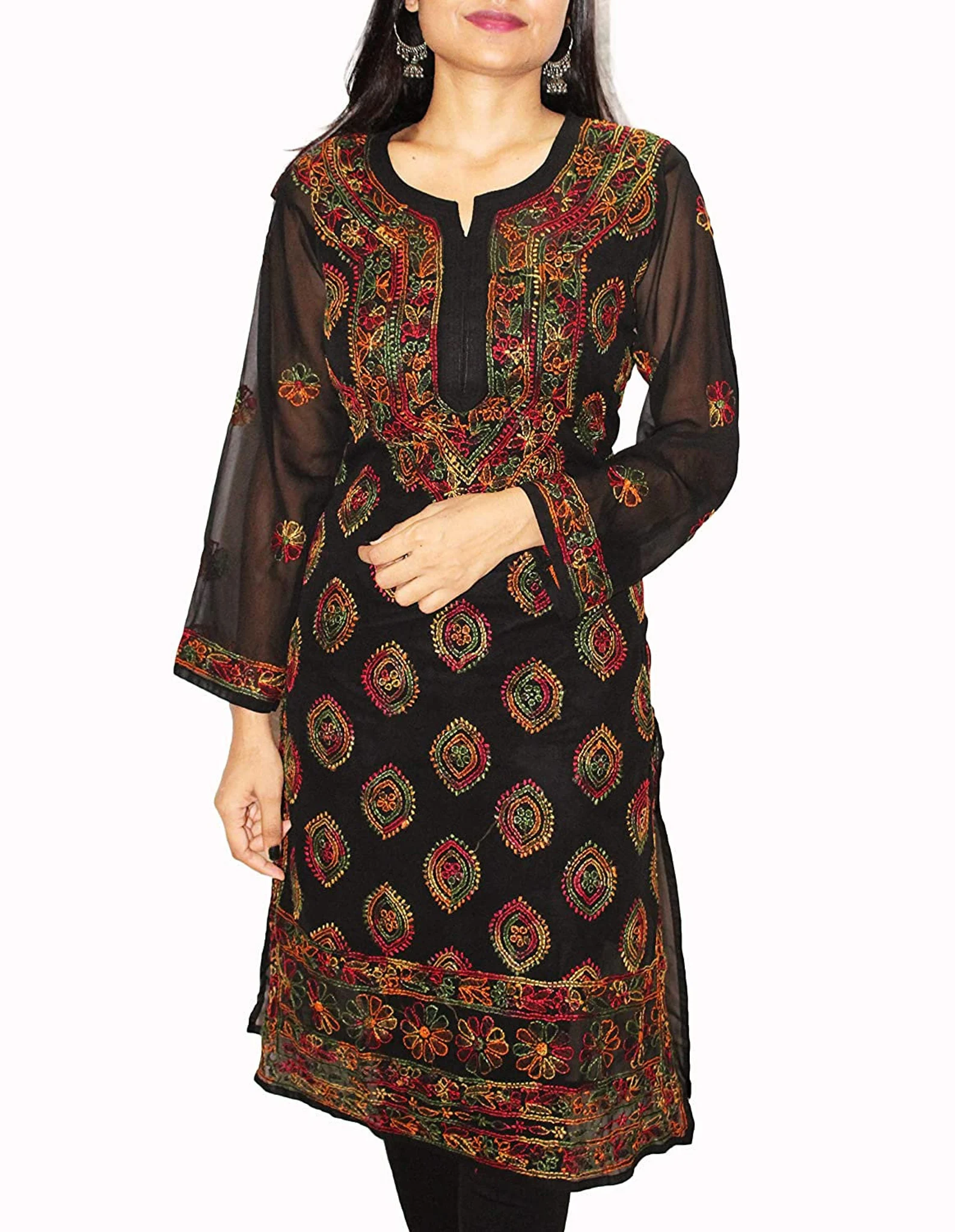 chikankari kurta for women